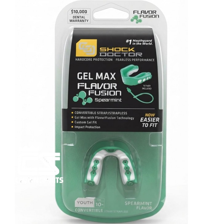 Shock Doctor Mouthguard Gel MAX Flavor Fusion Spearmint (Youth 10-) 6323Y